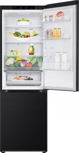 LG Refrigerator | GBV3100EEP | Energy efficiency class E | Free standing | Combi | Height 186 cm | No Frost system | Fridge net capacity 234 L | Freezer net capacity 110 L | Display | 35 dB | Dark Graphite 8