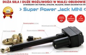 Elektrobim Linijinė pavara Super Power Jack Mini 1000N 5.4mm/s 12V - 20cm eiga 2