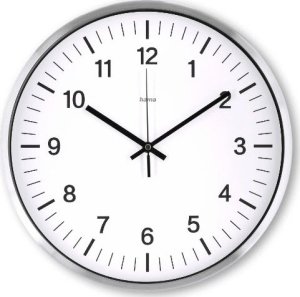 ZEGAR ŚCIENNY JAVA Z DCF SREBRNY 35 cm 1