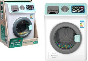 Pralka Na Baterie Dźwięki Otwierany Bęben Kolorowe Kuleczki LEAN Toys 1