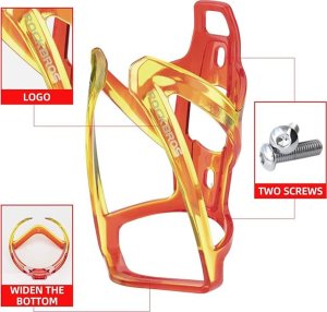 Uchwyt rowerowy na bidon butelkę - czerwono-żółty ROCKBROS 2