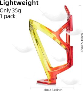 Uchwyt rowerowy na bidon butelkę - czerwono-żółty ROCKBROS 3