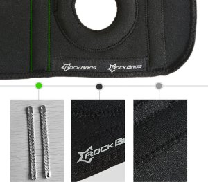 Nakolannik ochraniacz sportowy na kolano rzepkę i staw kolanowy rozmiar M - czarny ROCKBROS 9