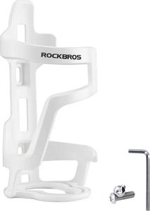 Uchwyt rowerowy z poliwęglanu na butelkę bidon śr. 51-73 mm - biały ROCKBROS 1