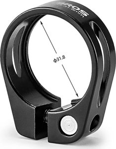Obejma rowerowa zacisk do sztycy 27.2 i 28.6 mm pod siodełko na śrubę - czarna ROCKBROS 2