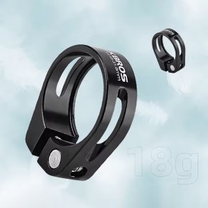Obejma rowerowa zacisk do sztycy 27.2 i 28.6 mm pod siodełko na śrubę - czarna ROCKBROS 3