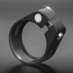 Obejma rowerowa zacisk do sztycy 27.2 i 28.6 mm pod siodełko na śrubę - czarna ROCKBROS 4