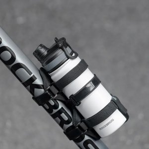 Uchwyt rowerowy z rzepami do mocowania na ramie kierownicy na głośnik bidon itp. - czarny ROCKBROS 4