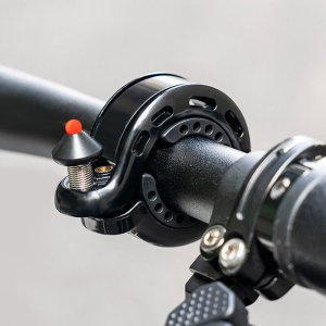 Dzwonek rowerowy w kształcie litery Q 100db - czarny ROCKBROS 2