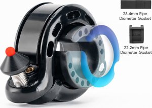 Dzwonek rowerowy w kształcie litery Q 100db - czarny ROCKBROS 4