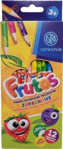 Kredki ołówkowe zapachowe trójkątne 12 kolorów ASTRAFUN FRUTOS Astra 312024002 1