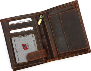Portfel męski skórzany PELLUCCI UGLE N4 brązowy 5
