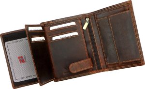 Portfel męski skórzany PELLUCCI UGLE N4 brązowy 6