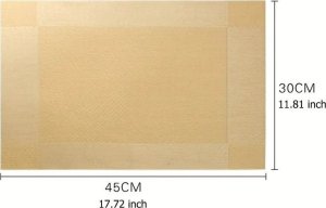 Wodoodporna podkładka na stół 30x45 cm prostokątna złota MP32 1