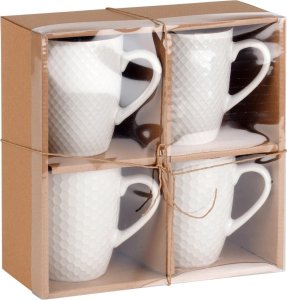 Kubki ceramiczne białe 400 ml 4 szt. 6