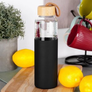 Butelka na wodę szklana z silikonowym pokrowcem 500 ml 2
