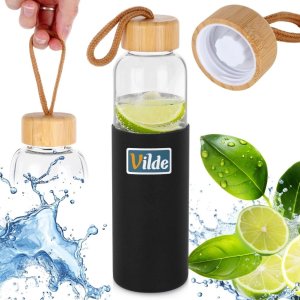 Butelka na wodę szklana z silikonowym pokrowcem 500 ml 6