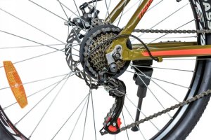 VELOTRADE ROWER GÓRSKI MTB 26 CALI 21 BIEGÓW AMORTYZACJA HAMULCE TARCZOWE RAMA 18" 5
