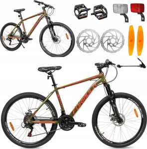 VELOTRADE ROWER GÓRSKI MTB 26 CALI 21 BIEGÓW AMORTYZACJA HAMULCE TARCZOWE RAMA 18" 9