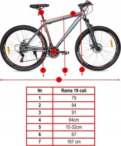 ROWER GÓRSKI MTB 27,5 SHIMANO 21BIEGÓW 2xTARCZE RAMA 19" 165-180cm 13