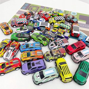 click4TOYS Samochodziki Resoraki Z Napędem Metalowe Auta Dla Dzieci 50 Sztuk + Mapa 3