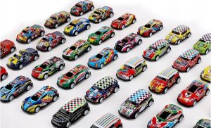 click4TOYS Samochodziki Resoraki Z Napędem Metalowe Auta Dla Dzieci 50 Sztuk + Mapa 9