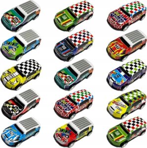 click4TOYS Samochodziki Resoraki Z Napędem Metalowe Auta Dla Dzieci 50 Sztuk + Mapa 10
