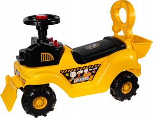 Mega Jeździk Koparka Pchacz Z Łyżką I Chwytakiem Dla Dzieci 3W1 Kierownica 4