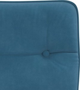 vidaXL Krzesła stołowe, 4 szt., niebieskie, obite aksamitem 7