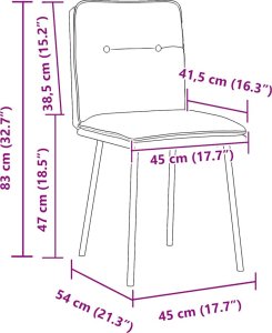 vidaXL Krzesła stołowe, 4 szt., niebieskie, obite aksamitem 9