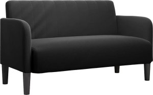 vidaXL Sofa dwuosobowa czarna 109 cm aksamitna 2