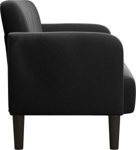 vidaXL Sofa dwuosobowa czarna 109 cm aksamitna 4