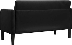 vidaXL Sofa dwuosobowa czarna 109 cm aksamitna 5