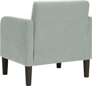 vidaXL Sofa Fotel z Podłokietnikami Jasnoszary 54 cm Aksamit 5