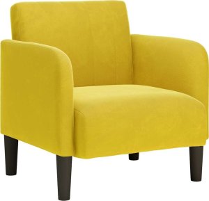 vidaXL Sofa Fotel z Podłokietnikami Żółty 54 cm Aksamit 2