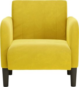 vidaXL Sofa Fotel z Podłokietnikami Żółty 54 cm Aksamit 3