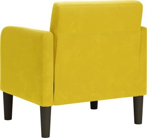 vidaXL Sofa Fotel z Podłokietnikami Żółty 54 cm Aksamit 5