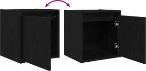 vidaXL Szafka nocna wisząca czarna 38x34x40 cm 9