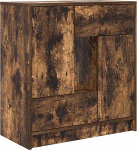 vidaXL Komoda z szufladami i drzwiami, przydymiony dąb, 70,5x34x74,5cm 2