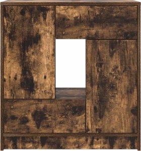 vidaXL Komoda z szufladami i drzwiami, przydymiony dąb, 70,5x34x74,5cm 6