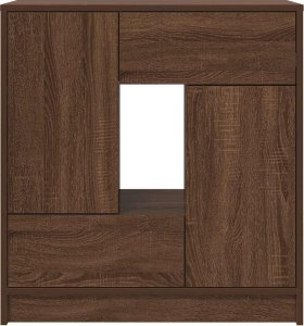 vidaXL Komoda z szufladami i drzwiami, brązowy dąb, 70,5x34x74,5 cm 6