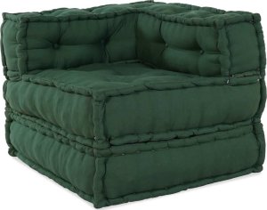 vidaXL Puf modułowy, zielony, 70x70x54, tkanina 1