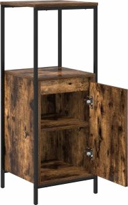 vidaXL Szafka łazienkowa z półkami, przydymiony dąb, 36x35x95 cm 5