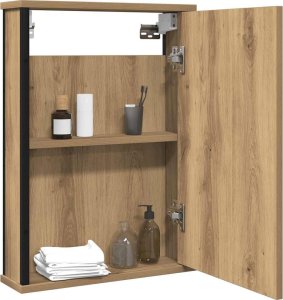 vidaXL Szafka łazienkowa z lustrem, dąb artisan, 42x12x60 cm 3