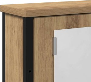 vidaXL Szafka łazienkowa z lustrem, dąb artisan, 42x12x60 cm 8