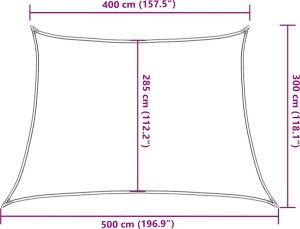 vidaXL Żagiel przeciwsłoneczny, 160 g/m, żółty, 4/5x3 m, HDPE 10
