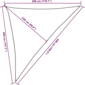 vidaXL Żagiel przeciwsłoneczny, 160 g/m, niebieski, 3x4x5 m, HDPE 10