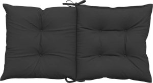 vidaXL Poduszki na krzesła ogrodowe, 4 szt., czarne, 100x50x7 cm 7