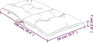 vidaXL Poduszki na krzesła ogrodowe, 4 szt., czarne, 100x50x7 cm 10