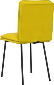 vidaXL Krzesła stołowe, 2 szt., żółte, obite aksamitem 6
